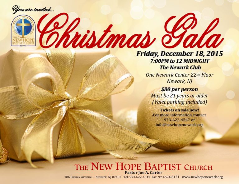 Christmas Gala The New Hope Baptist Church in Newark New Jersey